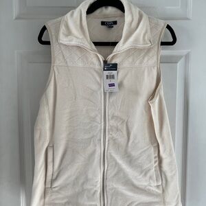Chaps Cream Sleeveless Vest
